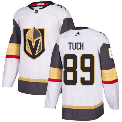 Women Vegas Golden Knights 89 Tuch Fanatics Branded Breakaway Home White Adidas NHL Jersey